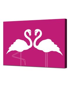 Flamingo Flirtation canvas – flamingo prints in tropical colours