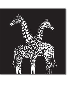 Gentle-hearted giraffes - fine art poster prints