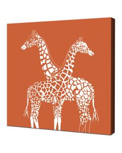 Gentle-hearted Giraffes – giraffe art canvas