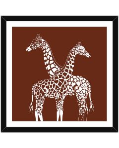 Hand-framed giraffe pictures - Gentle-hearted giraffes