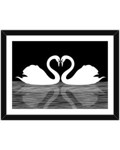 Swan serenity framed art poster