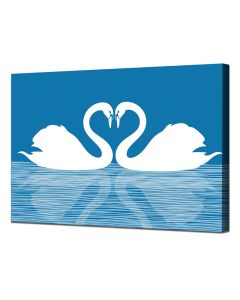 Swan Serenity - canvas picture of swans